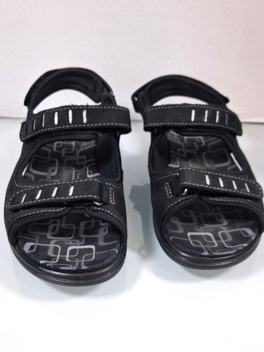 Hotter Comfort Concepts Women's Sandals Size 9 Black With Hook And Loop Closures